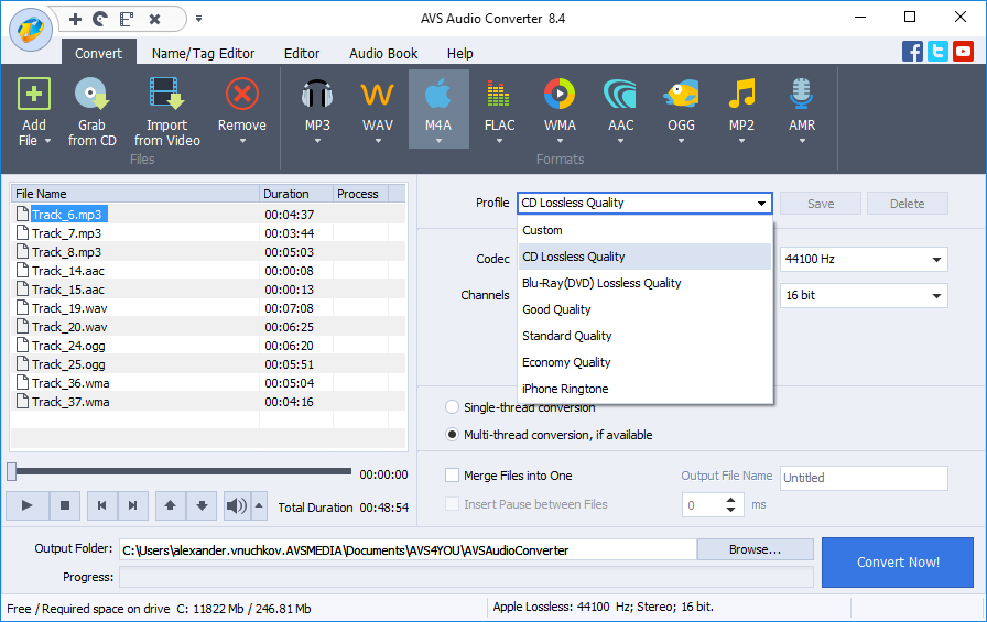 AVS Audio Converter. Click to see the full-size image.